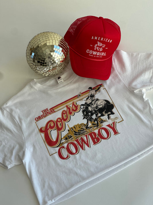 Original Coors Cowboy Crop Top